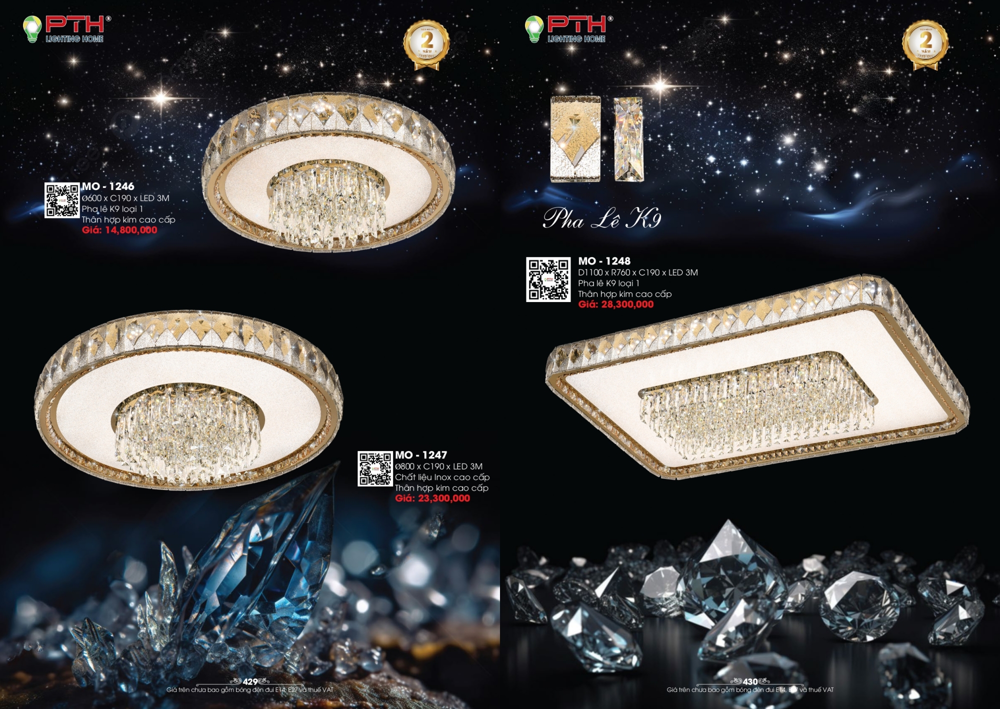 Bảng giá đèn trang trí PTH Lighting Home 2026